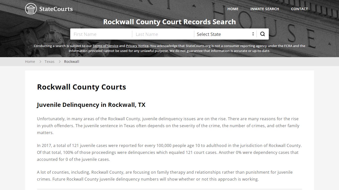 Rockwall County, TX Courts - Records & Cases - StateCourts
